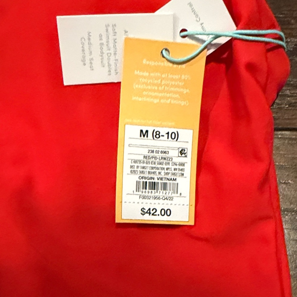 Kona Sol Red One-Shoulder Swim One Piece NWT - Picture 4 of 8
